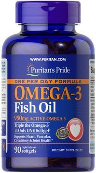 Омега-3 риб'ячий жир, Omega-3 Fish Oil, Puritan's Pride, 1400 мг (950 мг активного омега-3), 90 капсул PTP-32948 фото
