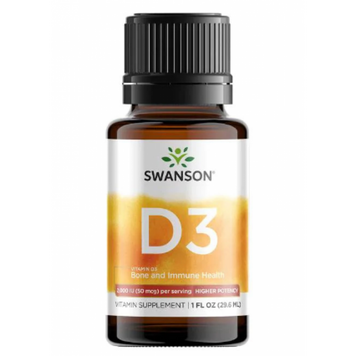 Vitamin D3 Bone and Immune Health 2000 IU (50mcg) -1fl(29.6ml) 100-95-8739155-20 фото