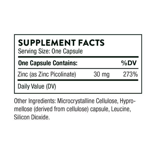 Zinc Picolinate 30 mg - 60 caps 2023-10-3063 фото
