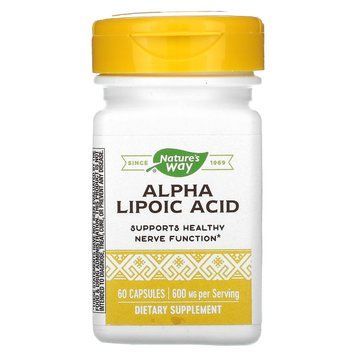 Альфа-ліпоєва кислота, Alpha Lipoic Acid, Nature's Way, 60 капсул (200 мг у капсулі) NWY-45181 фото