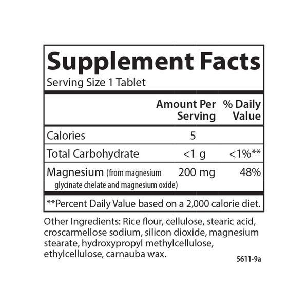 Chelated Magnesium Glycinate - 90 tabs 2022-10-2508 фото
