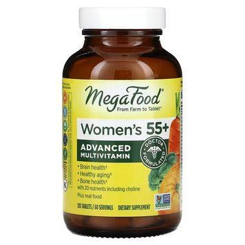 Мультивитамины для женщин 55+, Multi for Women, MegaFood, 120 таблеток MGF-10327 фото