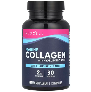 Морський колаген і гіалуронова кислота, Marine Collagen, Neocell, 120 капсул NEL-12900 фото